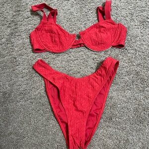 PacSun Red Lace Bikini Set